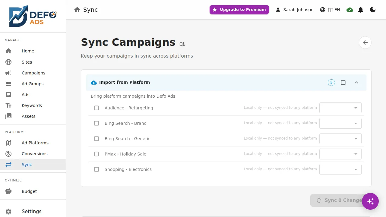 Multi-platform sync overview